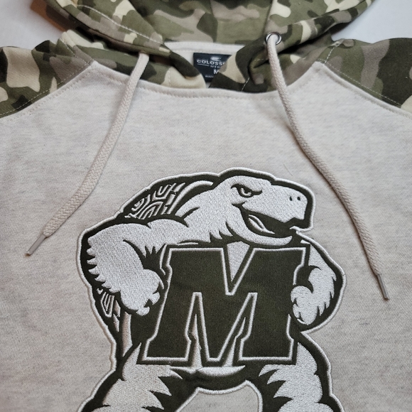 Maryland Terrapins Colosseum OHT Military Camo Pullover Hoodie Men's Medium NWT - Picture 3 of 3